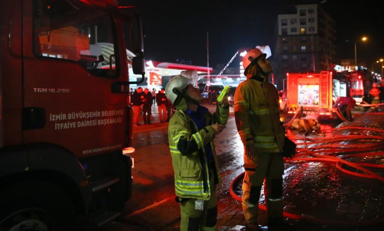 İzmir'de geri dönüşüm atölyesinde yangın