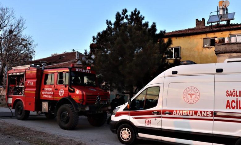 Kayseri'de karısıyla tartışan kişi evi ateşe verdi