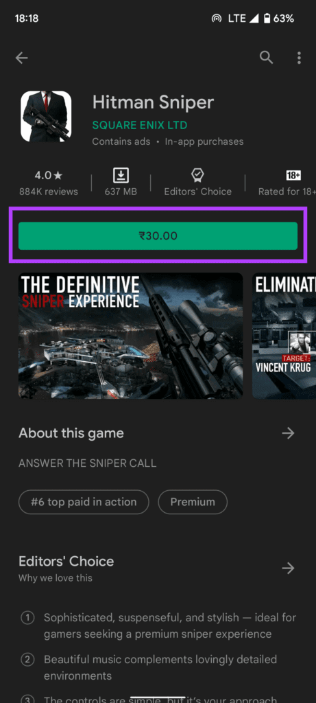 Play Store'da ücretli uygulama