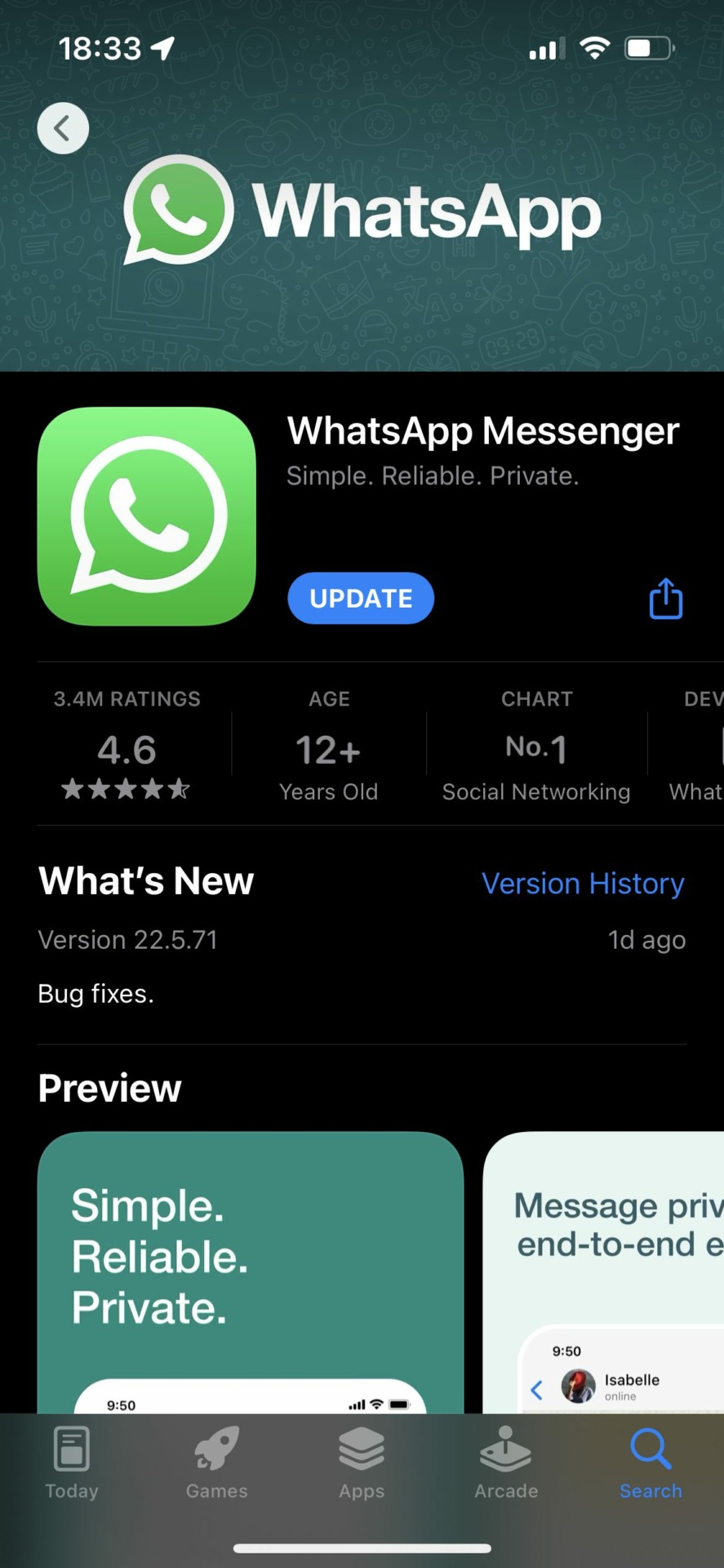 yeniden bağlanma sorununu çözmek için whatsapp yeniden yükleyin