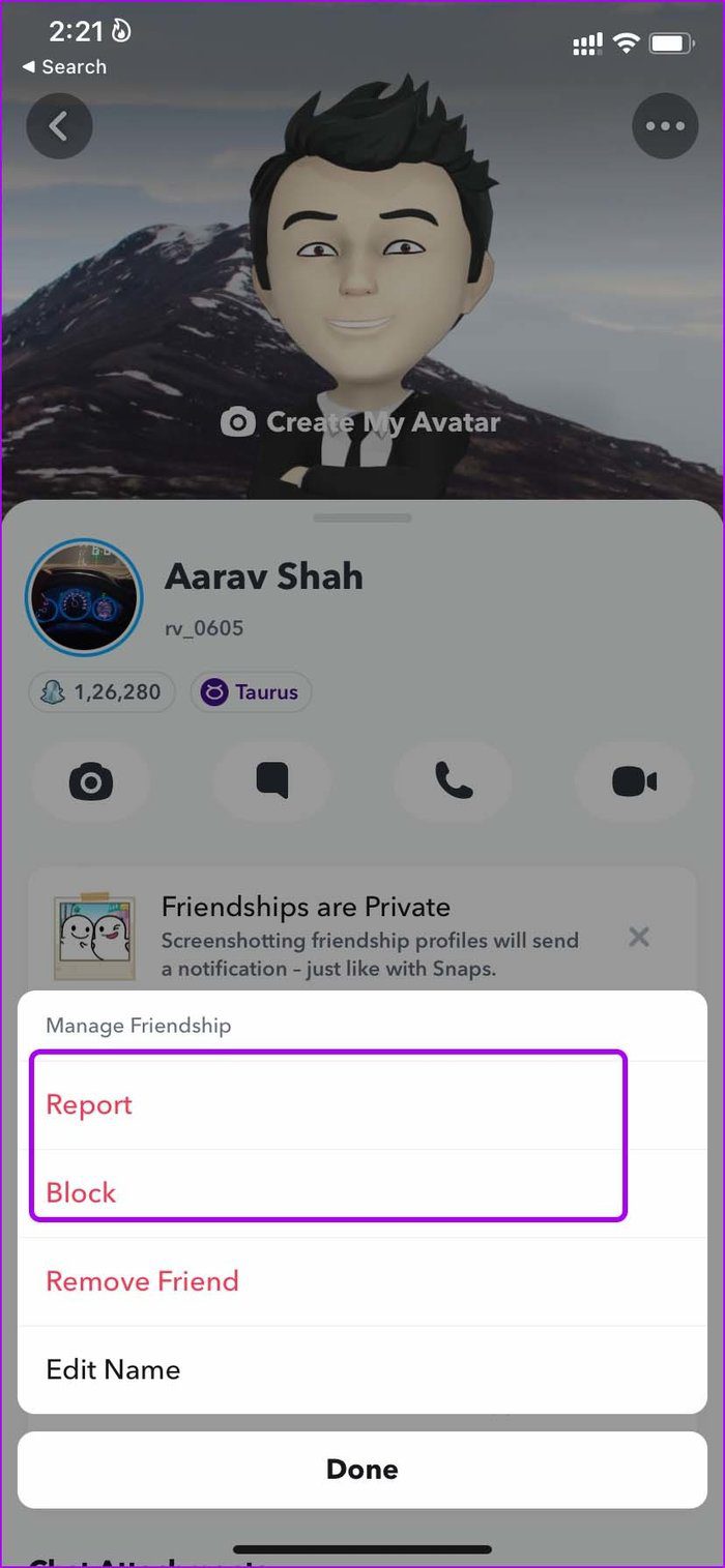 Snapchat raporu veya blok snapchat raporu vs blok