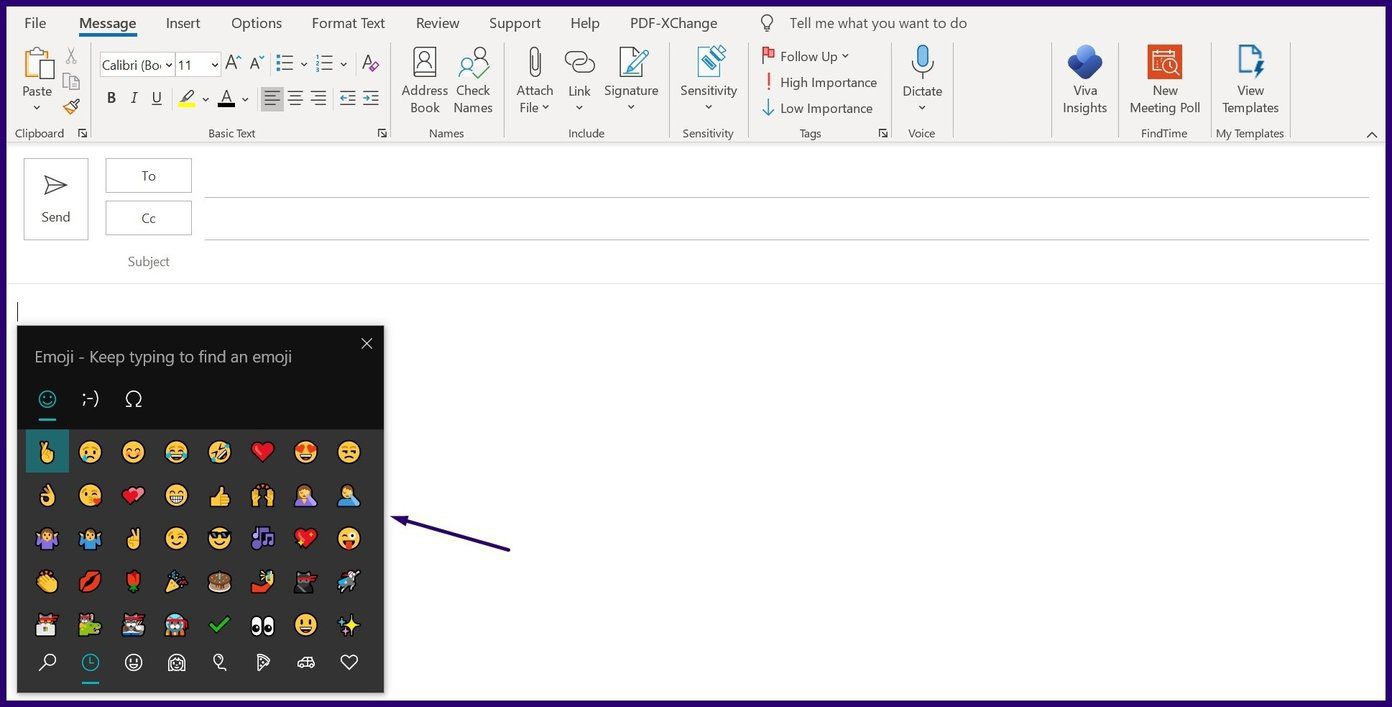 Microsoft Outlook Adım 4'te Emojiler Nasıl Eklenir?