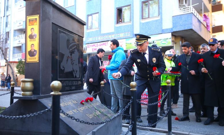 Şehit edilen Gaffar Okkan ve 5 polis memuru Diyarbakır'da törenle anıldı