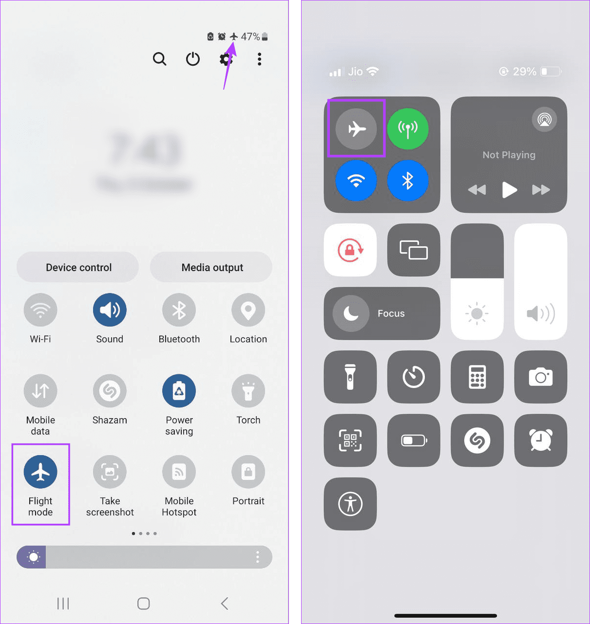 Enable Airplane Mode 1