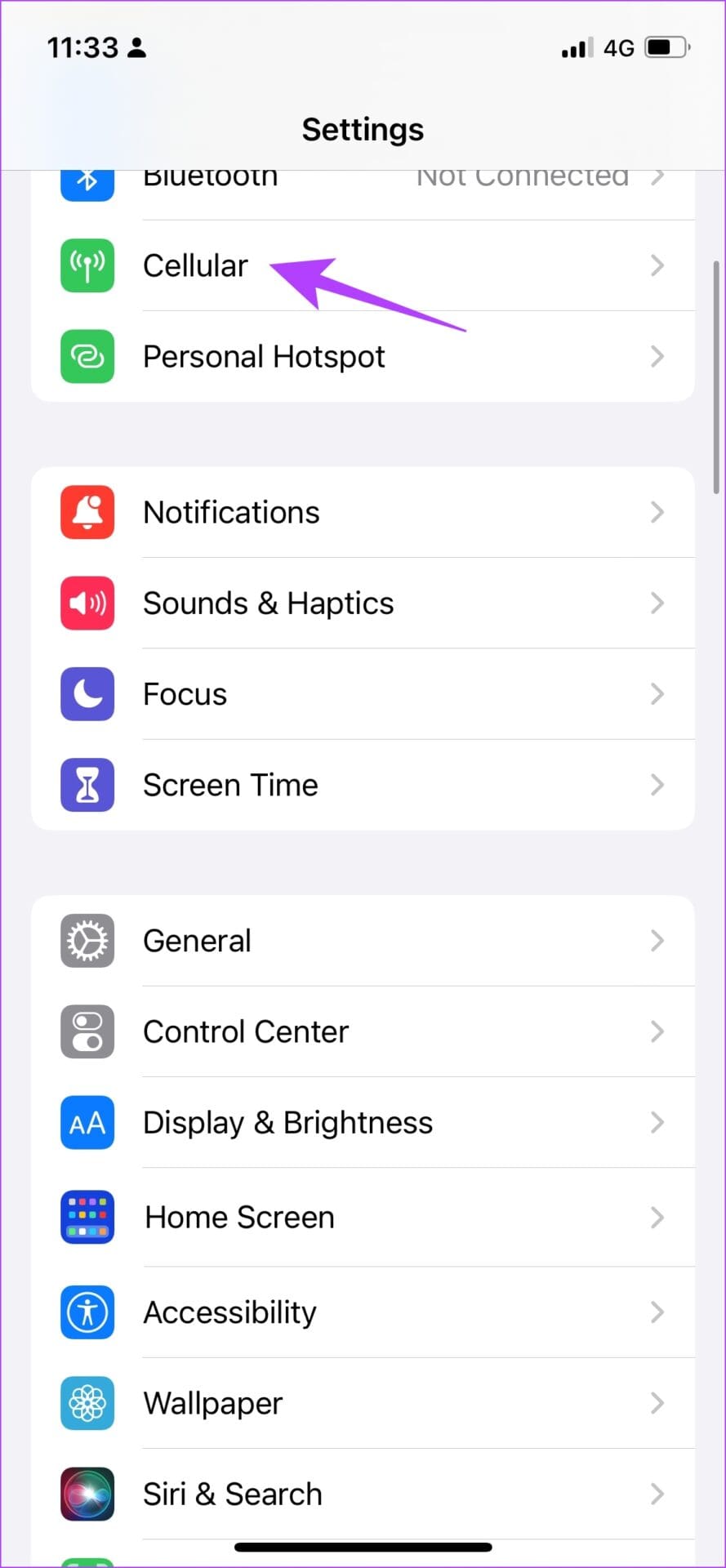 Tap on Cellular