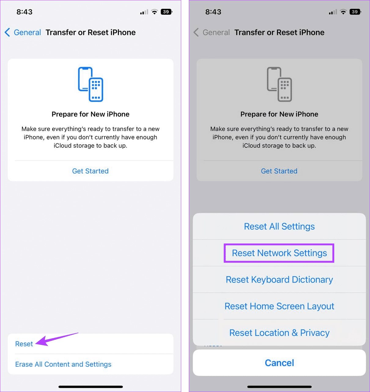 Reset iPhone Network Settings 4